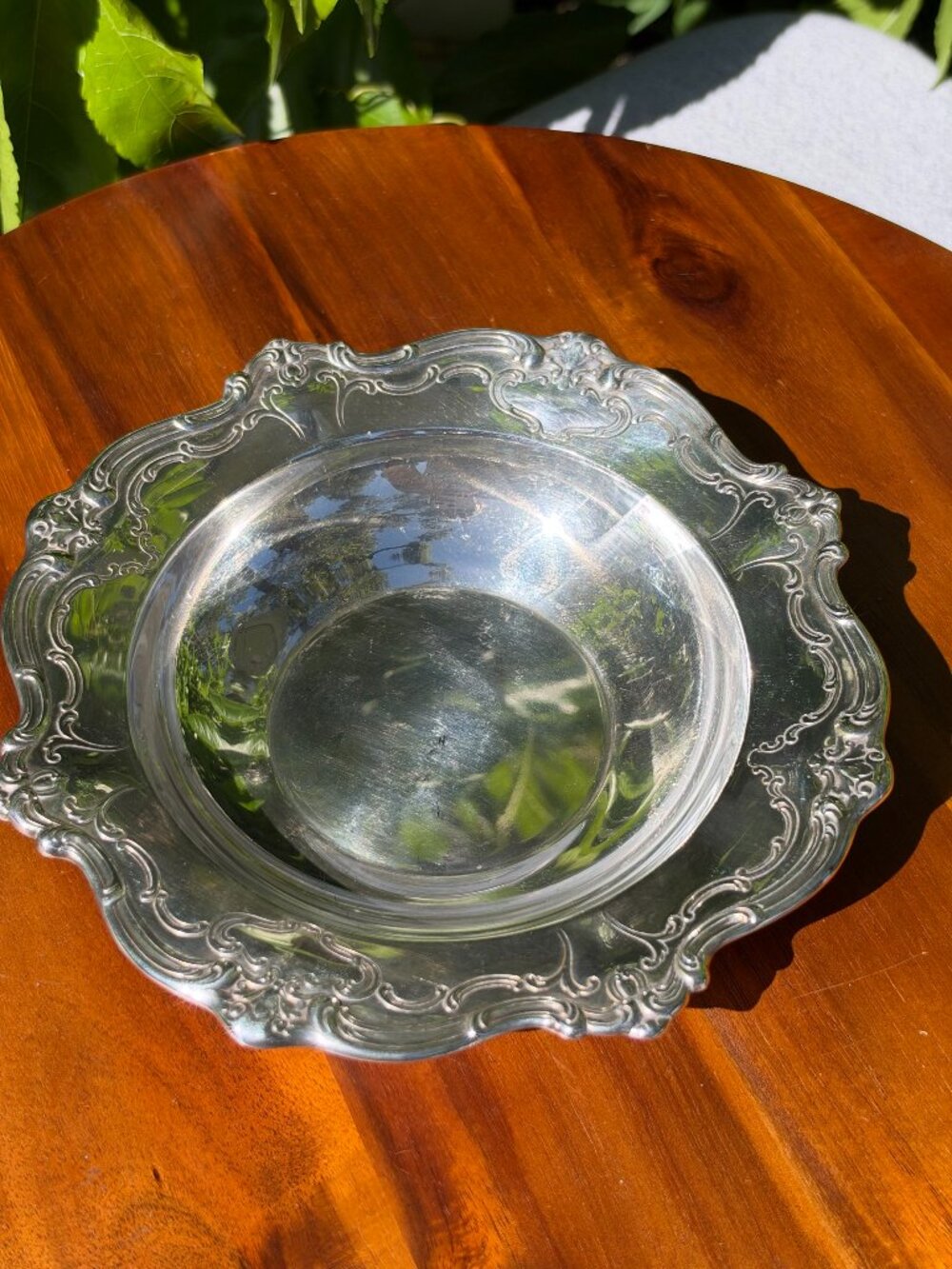 Vintage Gorham Chantilly Small Silverplated Scalloped Catchall Bowl